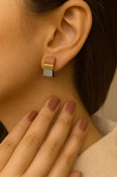 Stainless Steel Hoop Earring-04 (Tri Colour)